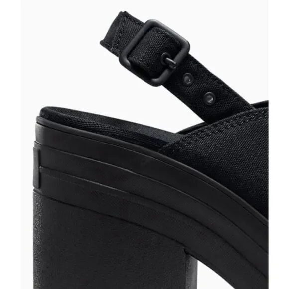Converse Chuck 70 De Luxe Sandal Heel Black - A12567C Size 7.5 - Picture 8 of 9